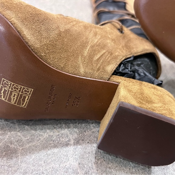 SAINT LAURENT BABIES KNEE HEIGHT GLADITATOR SANDALS - Picture 13 of 13